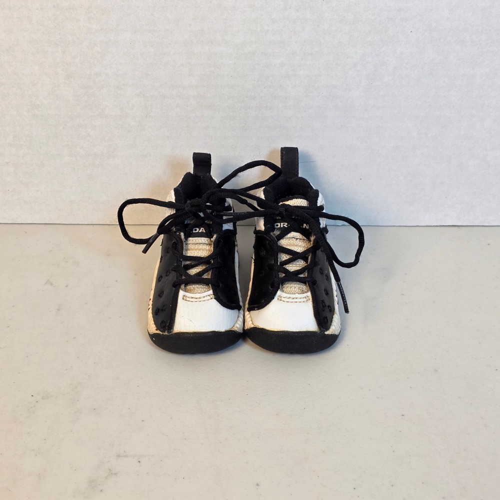 VTG 1998 Baby Jordan Jumpman Team II Black White Red Infant Sneakers 2C 132520